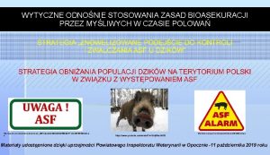 WYTYCZNE ODNONIE STOSOWANIA ZASAD BIOASEKURACJI PRZEZ MYLIWYCH W