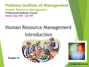 Pakistan Institute of Management Human Resource Management Professional