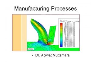 Manufacturing Processes Dr Apiwat Muttamara Milling Cutting Speed