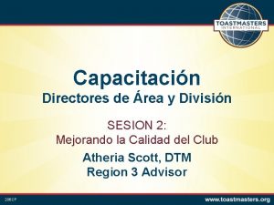 Capacitacin Directores de rea y Divisin SESION 2