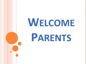 WELCOME PARENTS ABOUT ME Kelly Fowler Simmons University