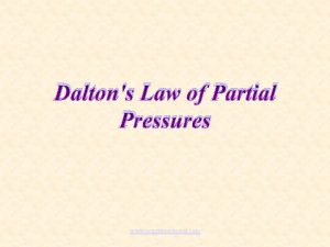 Daltons Law of Partial Pressures www assignmentpoint com