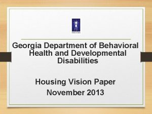 Georgia Department of Behavioral Health and Developmental Disabilities
