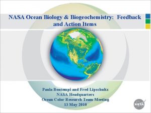 NASA Ocean Biology Biogeochemistry Feedback and Action Items