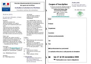 Direction dpartementale de la jeunesse et des sports