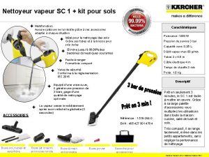 Nettoyeur vapeur SC 1 kit pour sols Multifonction