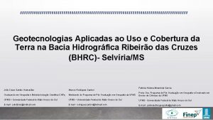 Geotecnologias Aplicadas ao Uso e Cobertura da Terra