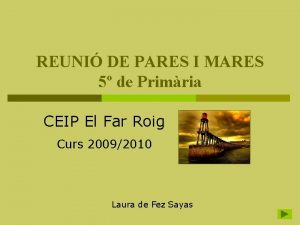 REUNI DE PARES I MARES 5 de Primria