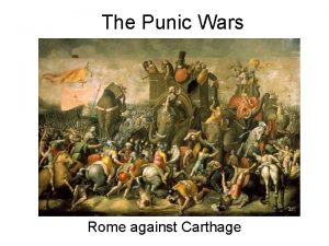 The Punic Wars Rome against Carthage The First