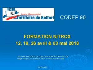 CODEP 90 FORMATION NITROX 12 19 26 avril