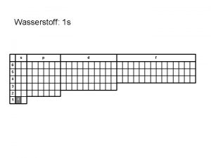 Wasserstoff 1 s s 6 5 4 3