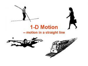 1 D Motion motion in a straight line