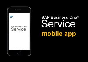 SAP Business One Service mobile app SAP Business