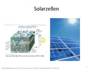 Solarzellen Abb aus Photovoltaik Strom aus Sand und