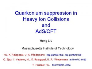 Quarkonium suppression in Heavy Ion Collisions and Ad