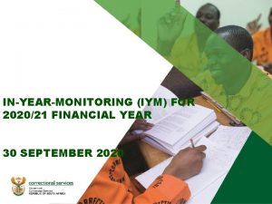 INYEARMONITORING IYM FOR 202021 FINANCIAL YEAR 30 SEPTEMBER