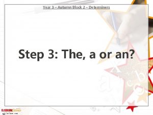 Year 3 Autumn Block 2 Determiners Step 3