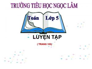 LUYN TP TRANG 169 I Khi ng Tnh