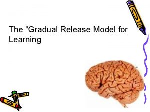 The Gradual Release Model for Learning GRADUAL RELEASE