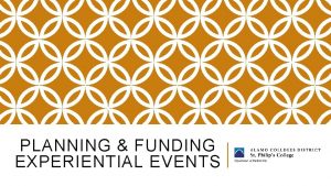 PLANNING FUNDING EXPERIENTIAL EVENTS WHAT IS AN EXPERIENTIAL