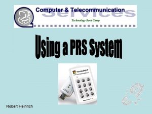 Robert Heinrich Audience Response Systems The Turning Point