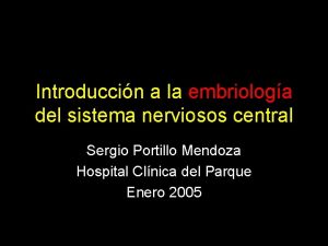 Introduccin a la embriologa del sistema nerviosos central