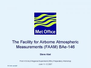 The Facility for Airborne Atmospheric Measurements FAAM BAe146