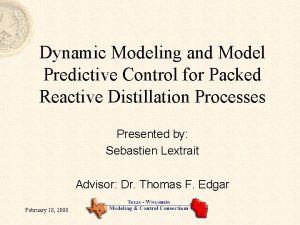 Dynamic Modeling and Model Predictive Control for Packed