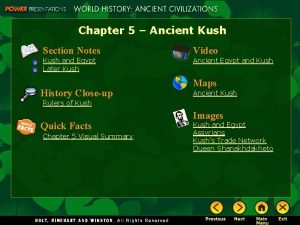 Chapter 5 Ancient Kush Section Notes Video Kush