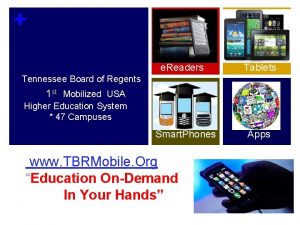 e Readers Tablets Tennessee Board of Regents 1