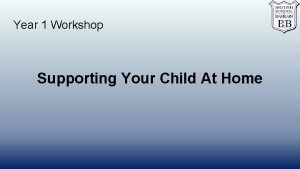 Year 1 Workshop Supporting Your Child At Home