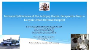 Immune Deficiencies at the Autopsy Room Perspective from