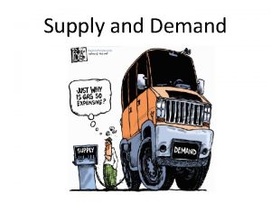 Supply and Demand III Demand A Price and