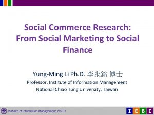 Social Commerce Research From Social Marketing to Social