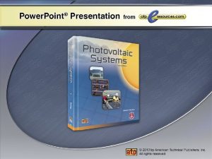 Power Point Presentation Chapter 7 Charge Controllers Charge