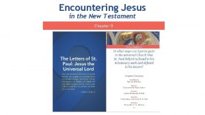 Encountering Jesus in the New Testament Chapter 9