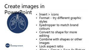 Create images in Power Point Insert icons Format