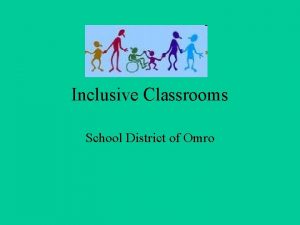 Inclusive Classrooms School District of Omro Inclusion Inclusion