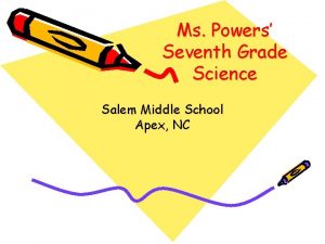 Ms Powers Seventh Grade Science Salem Middle School