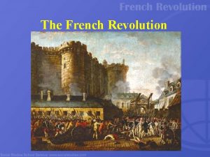 The French Revolution France was an Absolute Monarchy