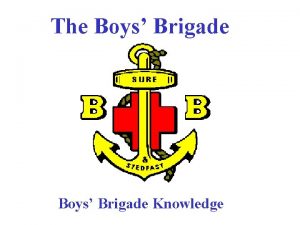 The Boys Brigade Knowledge Anchor Rope Cross Name