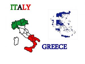ITALY GREECE We are the Riaces Bronzes We