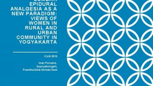 LUMBAR EPIDURAL ANALGESIA AS A NEW PARADIGM VIEWS