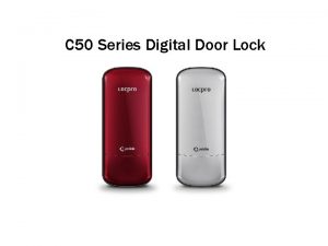 C 50 Series Digital Door Lock 1 Introduction