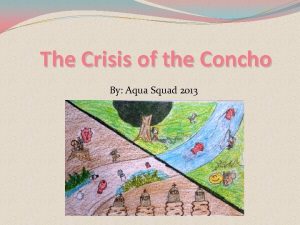 The Crisis of the Concho By Aqua Squad