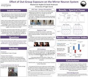 Effect of OutGroup Exposure on the Mirror Neuron