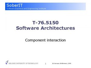 Sober IT Software Business and Engineering Institute T76