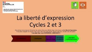 La libert dexpression Cycles 2 et 3 Nous