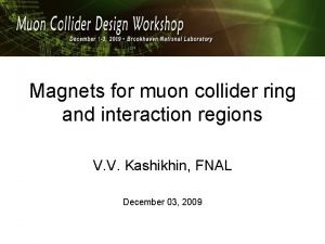 Magnets for muon collider ring and interaction regions