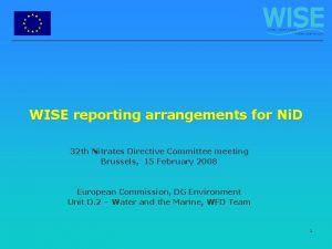 WISE reporting arrangements for Ni D 32 th